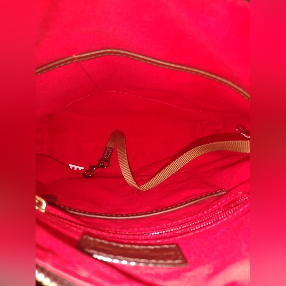 DOONEY AND BOURKE Brown Canvas Shoulder Bag w/monogram & Registration Card. NWT - Picture 2 of 3